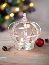 Load image into Gallery viewer, Iridescent Shimmer Crown Hanging Christmas Decoration Magical Fairy Tale Themed Xmas Tree Pendant