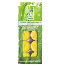 Load image into Gallery viewer, Citronella Tea Light Pack, Set of 10 Tealights Candle Decor