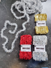Load image into Gallery viewer, Very Long Silver Christmas Tinsel, 50 Foot 15 Meter Xmas Holiday Home Office Decoration