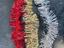 Load image into Gallery viewer, Very Long Red Christmas Tinsel, 50 Foot 15 Metre Xmas Holiday Home Office Decoration