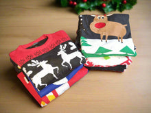 Load image into Gallery viewer, Red Christmas Sweater Jumper Wool Face, Fabric Nose And Scarf, Unisex, Let It Snow M L XL