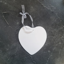 Load image into Gallery viewer, Mam Glass Hanging Heart In Loving Memory Christmas Memorial Robin And Poinsettia