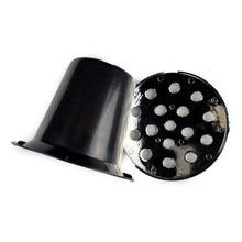 Load image into Gallery viewer, Black Flower Pot With Stylish Chrome Mirror Top For Displaying Flowers Memorial Or Decor