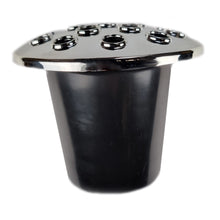 Load image into Gallery viewer, Black Flower Pot With Stylish Chrome Mirror Top For Displaying Flowers Memorial Or Decor