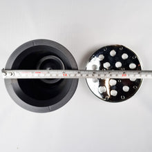 Load image into Gallery viewer, Black Flower Pot With Stylish Chrome Mirror Top For Displaying Flowers Memorial Or Decor