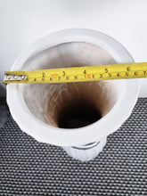 Load image into Gallery viewer, Large White Ceramic Floor Vase With Silver Glitter Diamante Detail 60cm Home Decor