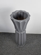 Load image into Gallery viewer, Large Grey Ceramic Floor Standing Vase With Stripe 60cm Home Decor