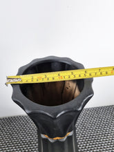 Load image into Gallery viewer, Large Black Ceramic Floor Standing Vase With Gold Stripe 60cm Home Decor