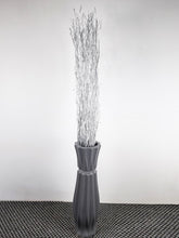 Load image into Gallery viewer, Large Grey Ceramic Floor Standing Vase With Stripe 60cm Home Decor