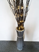 Load image into Gallery viewer, Large Grey Ceramic Floor Standing Vase With Stripe 60cm Home Decor