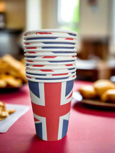 Load image into Gallery viewer, Union Jack Paper Cups Kitchen Dining Picnic Disposable Supplies Pack Of 12