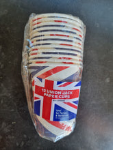 Load image into Gallery viewer, Union Jack Paper Cups Kitchen Dining Picnic Disposable Supplies Pack Of 12