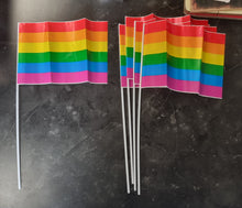 Load image into Gallery viewer, Pride Rainbow 5 Pack Flags Striped Plastic Party Celebration