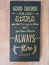 Load image into Gallery viewer, Good Friends Home Interior Sign Free Standing Or Wall Mount Stylish Gold Writing 40x20cm