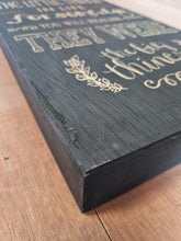 Load image into Gallery viewer, Enjoy The Little Things Sign Free Standing Or Wall Mount Stylish Gold Writing 40x20cm