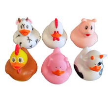 Load image into Gallery viewer, Farmyard Ducks, Set of 4 Farm Animal Rubber Ducks. 'Farmyard Ducks' from Ducks in Disguise
