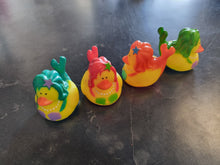 Load image into Gallery viewer, Set of 4 Fancy Dress Mermaid Rubber Ducks. 'Mer-Ducks' from Ducks in Disguise Party Gifts Bath Toys