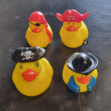 Load image into Gallery viewer, Pirate Ducks, Set of 4 Rubber Pirate Ducks Ready To Set Sail. 'Pirate Ducks' from Ducks in Disguise