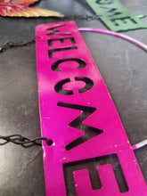 Load image into Gallery viewer, Welcome Garden Sign - Humming Bird Bright Colour and Sparkle Detail Hanging Sign