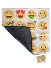 Load image into Gallery viewer, Satin Soft Touch Emoji Cushion Square 17" Best Quality Smiley Face Cushions with Polyester inner