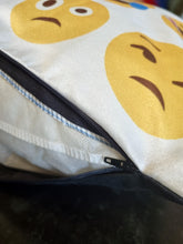 Load image into Gallery viewer, Satin Soft Touch Emoji Cushion Square 17" Best Quality Smiley Face Cushions with Polyester inner