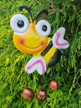 Load image into Gallery viewer, Let it Bee Garden Wind Chime - Very Cute Yellow and Black Bee Metal Wind Chime