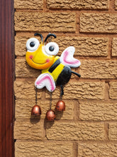 Load image into Gallery viewer, Let it Bee Garden Wind Chime - Very Cute Yellow and Black Bee Metal Wind Chime