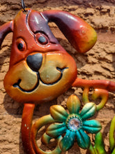 Load image into Gallery viewer, Dog Welcome Garden Sign Bright Colour and Sparkle Detail Hanging Indoor Outdoor Plaque