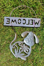 Load image into Gallery viewer, Dog Welcome Garden Sign Bright Colour and Sparkle Detail Hanging Indoor Outdoor Plaque