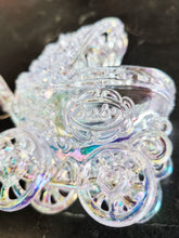 Load image into Gallery viewer, Iridescent Shimmer Pram or Buggy Baby Carriage Hanging Christmas Decoration Magical Fairy Tale Themed Xmas Tree Pendant