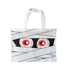 Load image into Gallery viewer, Halloween Canvas Tote Shopping Treat Bag In Ghost Pumpkin Mummy Or Cat Design