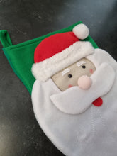 Load image into Gallery viewer, Plush Santa Christmas Stocking with Dangly Feet, Large Felt Xmas Decoration 60cm