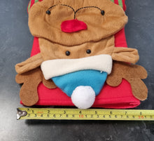 Load image into Gallery viewer, Plush Santa Christmas Stocking with Dangly Feet, Large Felt Xmas Decoration 60cm