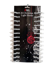Load image into Gallery viewer, Christmas Light Hook Clips For Gutter Curtains Wires Or Poles 26 Pack Strong Indoor Outdoor