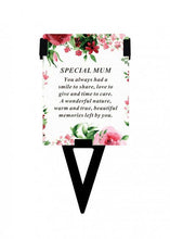 Load image into Gallery viewer, Mum Laminated Memorial Funeral Grave Card With Special Message