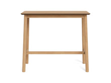 Load image into Gallery viewer, Barlow Bar Table Brown Oiled Oak With Footrest Modern Kitchen Dining 120x60x105 cm