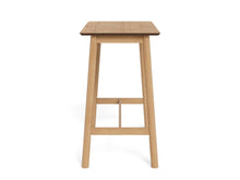 Load image into Gallery viewer, Barlow Bar Table Brown Oiled Oak With Footrest Modern Kitchen Dining 120x60x105 cm