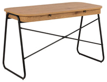 Load image into Gallery viewer, Blueton Oak Office Desk With 2 Drawers And Metal Frame 120cm