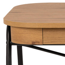 Load image into Gallery viewer, Blueton Oak Office Desk With 2 Drawers And Metal Frame 120cm