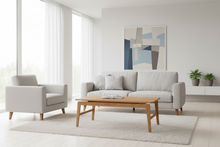 Load image into Gallery viewer, Essex Rectangular Oak Coffee Table Large Modern Furniture 120cm