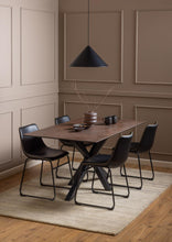 Load image into Gallery viewer, Heaven Rectangle Ceramic Dining Table In Brown With Solid Metal Base 160x90cm