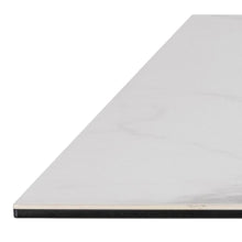 Load image into Gallery viewer, Heaven Rectangle Ceramic Dining Table In White With Solid Metal Base 160x90cm
