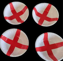 Load image into Gallery viewer, England Paper Bowls Pack Of 6 St George Flag Premium Disposable Party Supplies