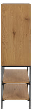 Load image into Gallery viewer, Jaipur Lamella Display Cabinet In Oak With 2 Doors And 2 Shelves 140x80x40cm