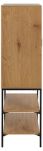 Load image into Gallery viewer, Jaipur Lamella Display Cabinet In Oak With 2 Doors And 2 Shelves 140x80x40cm