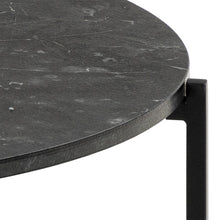 Load image into Gallery viewer, Lamoine Coffee Table Round With Marble Melamine Top And Strong Metal Base 70cm