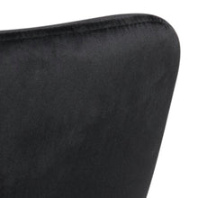 Load image into Gallery viewer, Lima Luxurious Black Fabric Dining Chair, Set Of 2 Velvet Upholstered Chairs With A Solid Metal Base