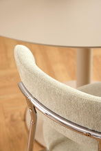 Load image into Gallery viewer, Lyric Beige Apia Comfort Fabric Dining Chair With Chrome Legs, Set Of 2 Chairs