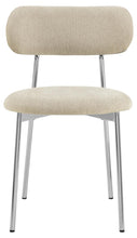 Load image into Gallery viewer, Lyric Beige Apia Comfort Fabric Dining Chair With Chrome Legs, Set Of 2 Chairs