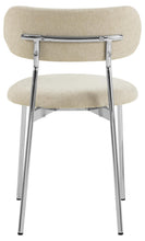 Load image into Gallery viewer, Lyric Beige Apia Comfort Fabric Dining Chair With Chrome Legs, Set Of 2 Chairs